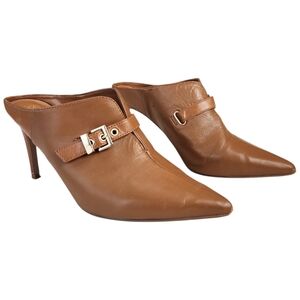 Vince Camuto Maskelynn Womens Brown Career Pointed Toe Stiletto Heel Mule 10M